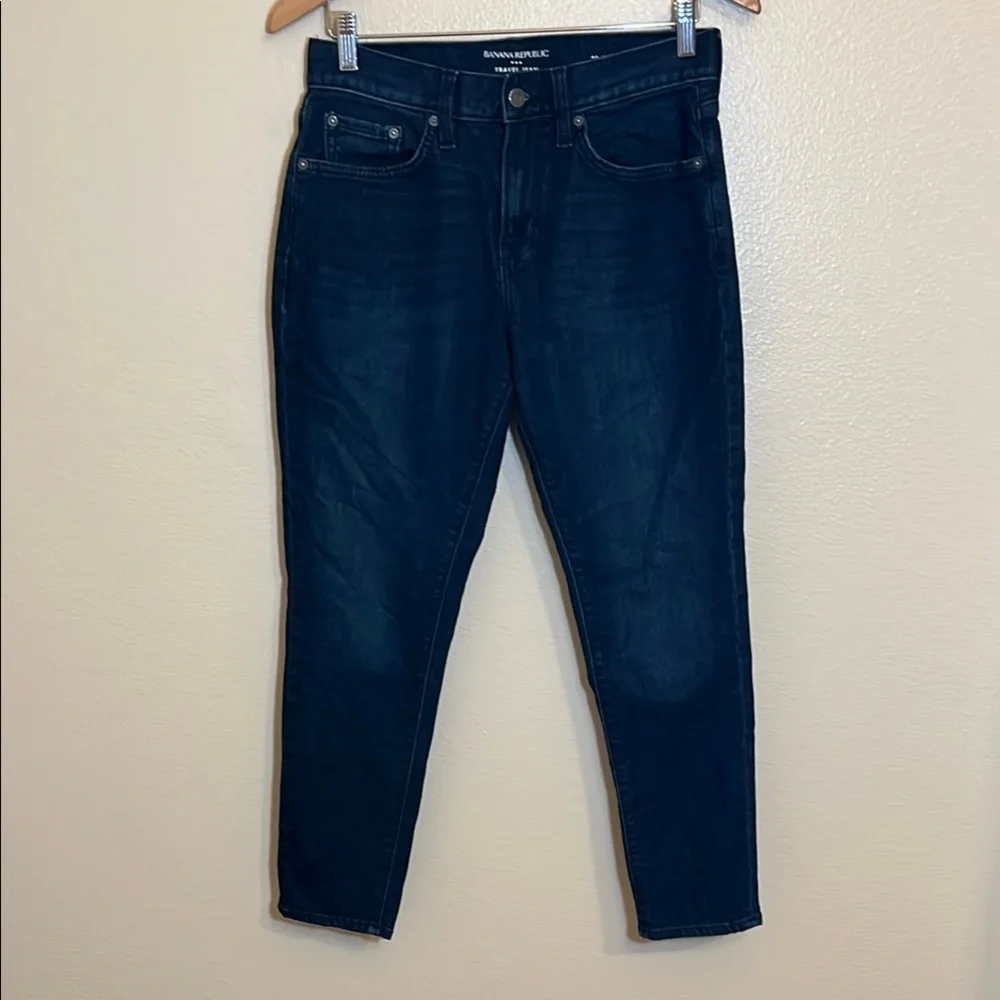 Banana Republic Dark Blue Athletic Fit Travel Jeans